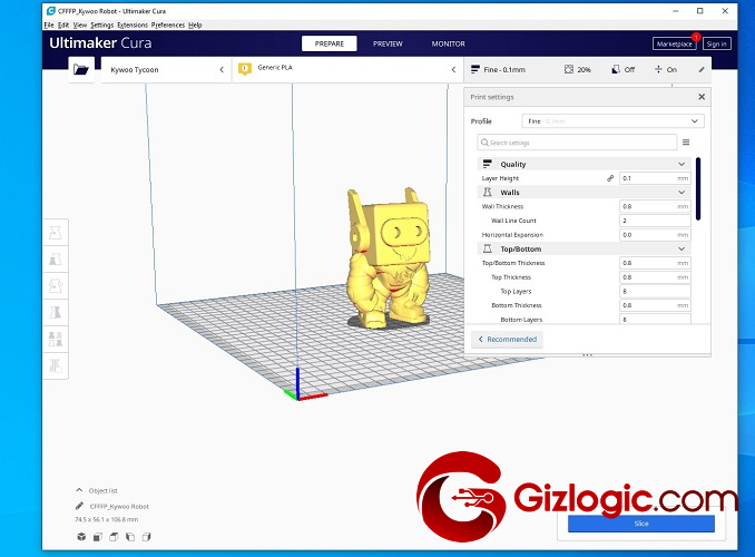 Kywoo3D Tycoon Max Ultimaker Cura Kywoo3D Tycoon Max Ultimaker Cura